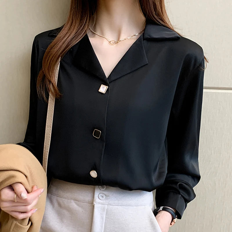 Women's Top Long Sleeve V-neck