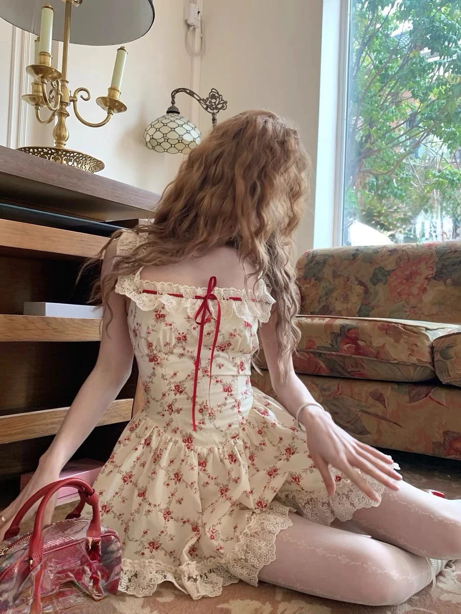 New Sweet Floral Dress Set