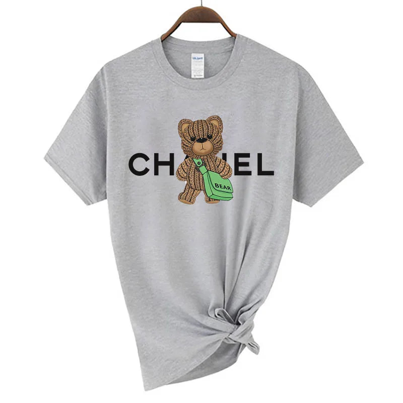 Women's Fashion T-shirt Cotton Short-sleeved O-Neck Top