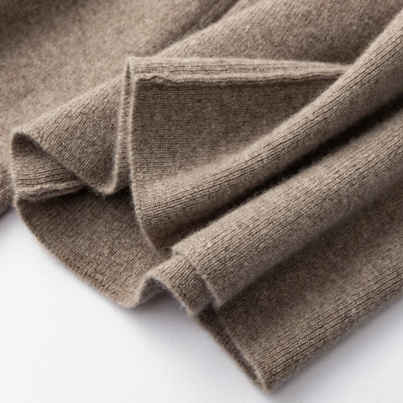 Autumn/Winter New 100% Pure Wool Cashmere Wide Leg Women's Pants