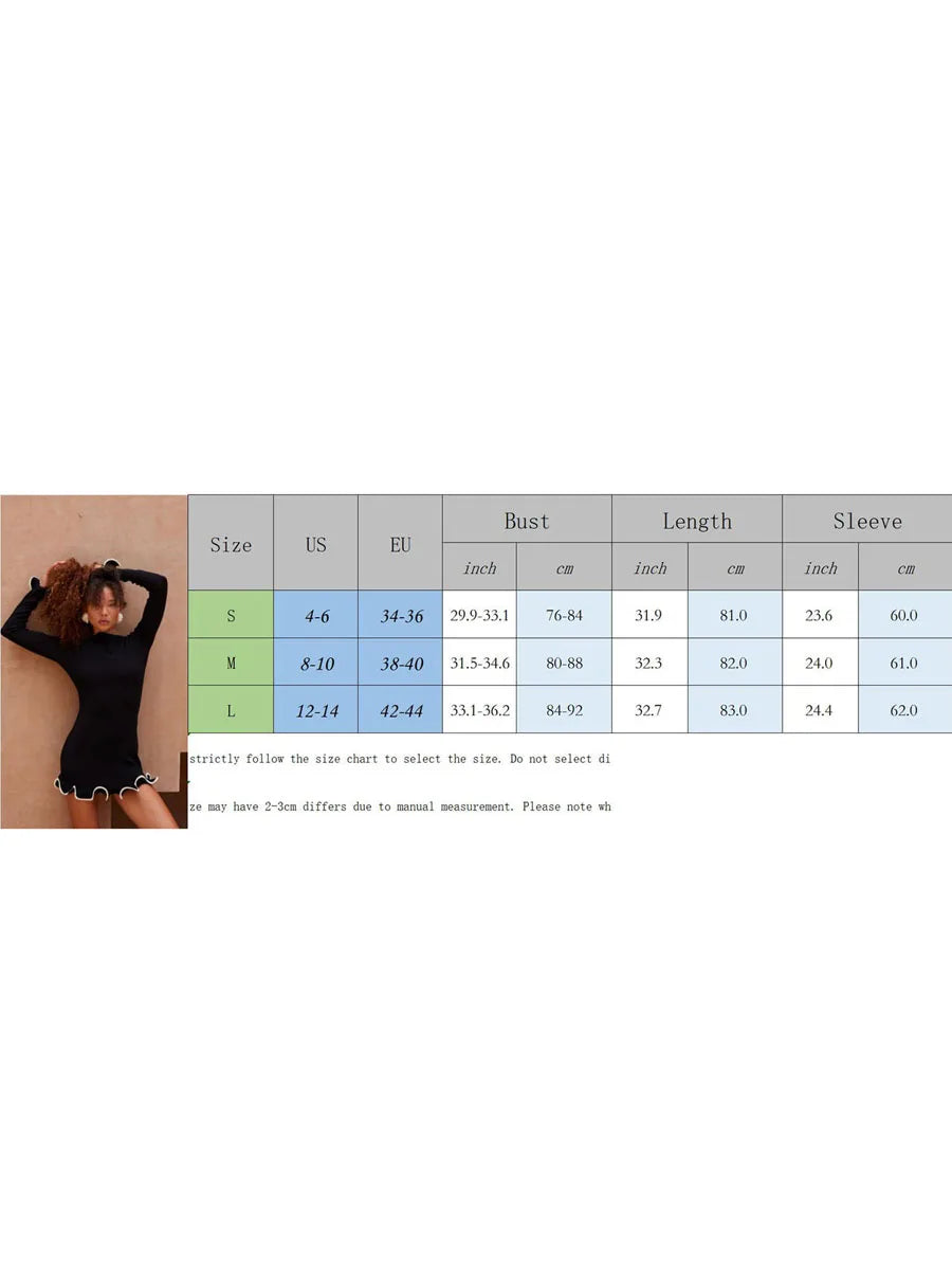 Women's Cozy knitwear Long Sleeve Dress