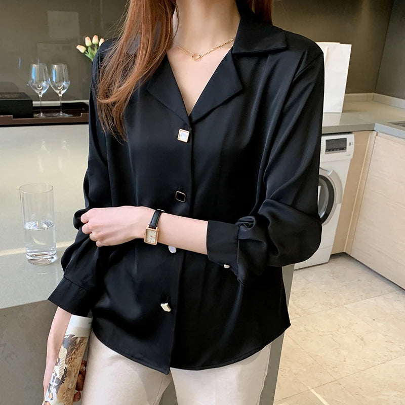 Women's Top Long Sleeve V-neck