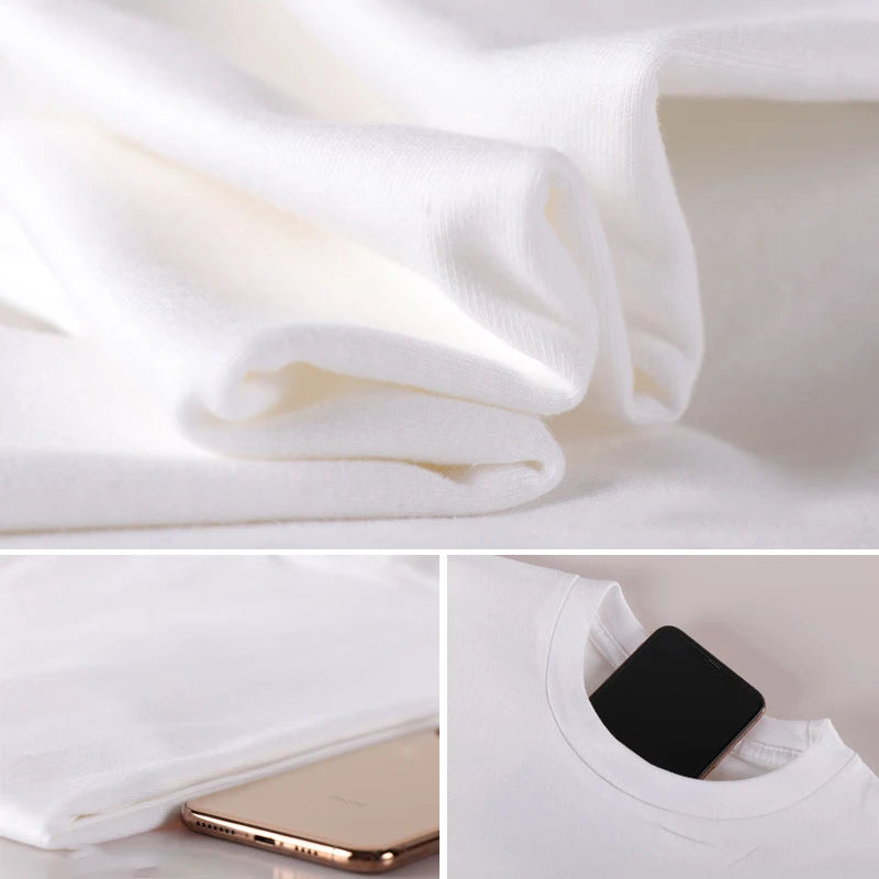 Women's Fashion T-shirt Cotton Short-sleeved O-Neck Top