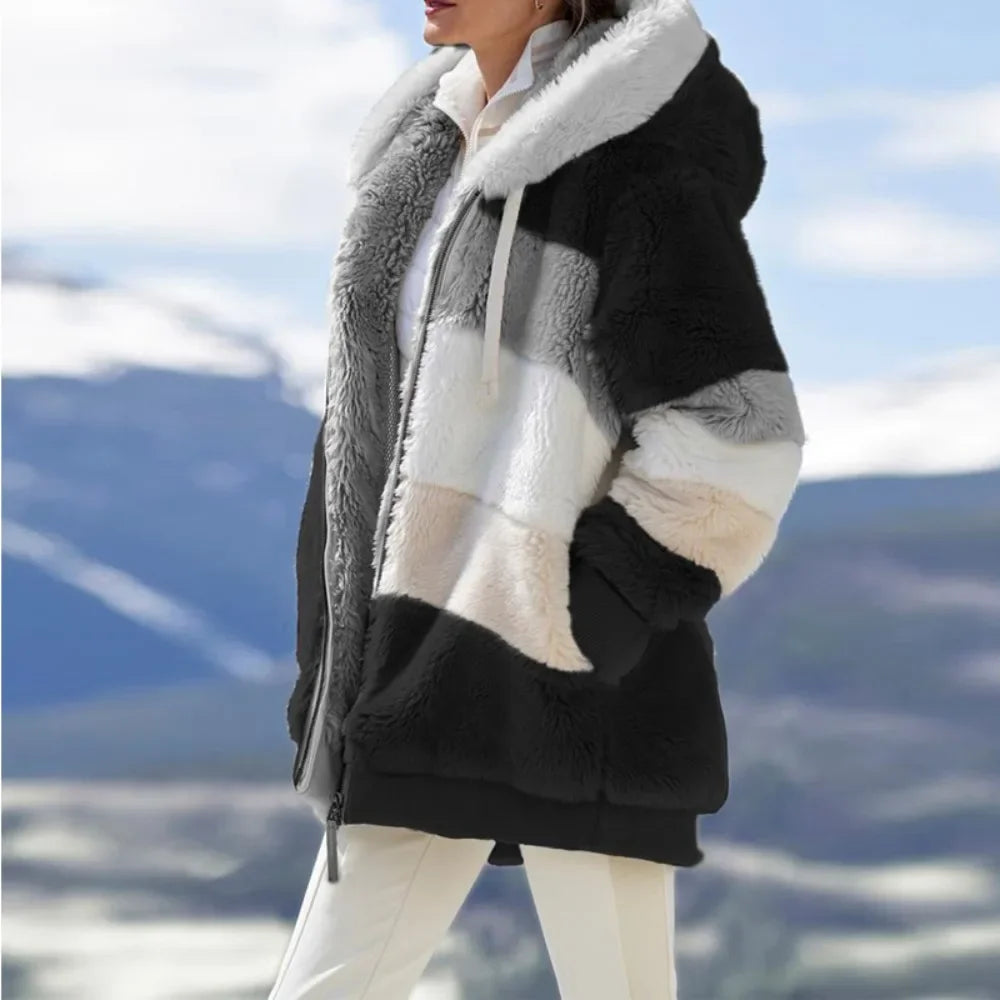 Women's Coat Hooded Zipper Ladies Jacket