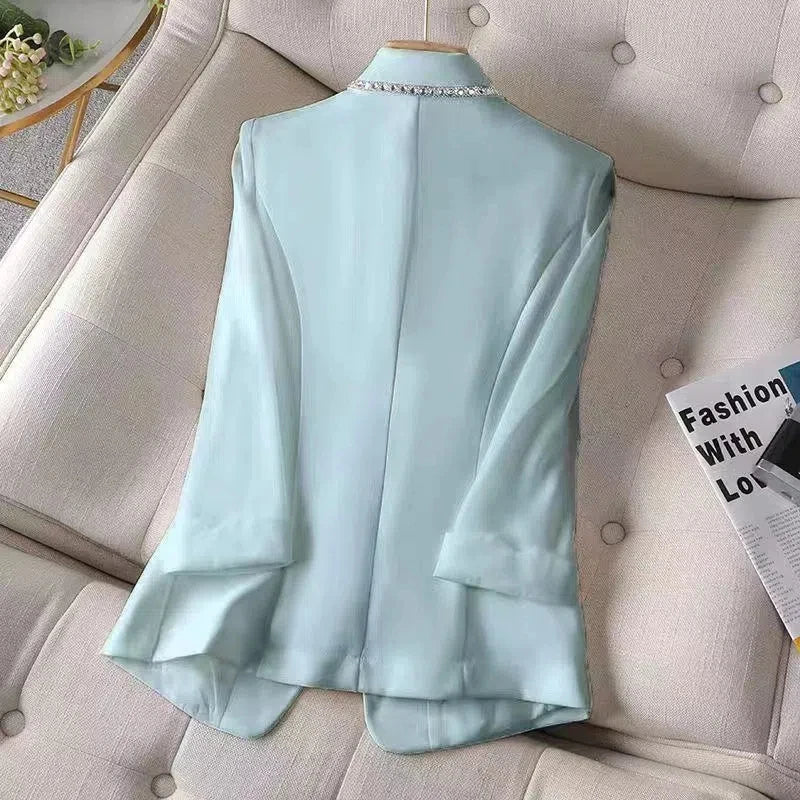 Female Coat with Diamond-Encrusted