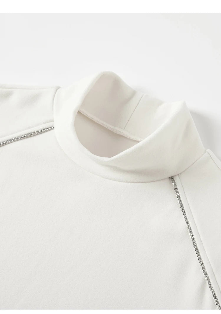 Luxury cotton base women's turtle neck t-shirt