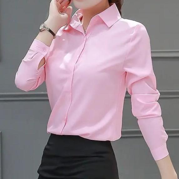 Women's Pink Shirt Long Sleeve