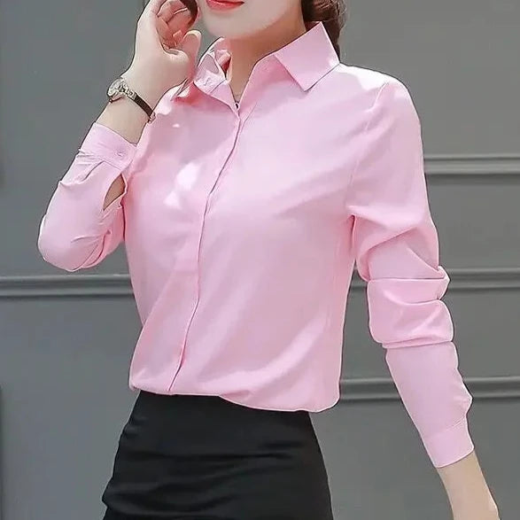 Women's Pink Shirt Long Sleeve