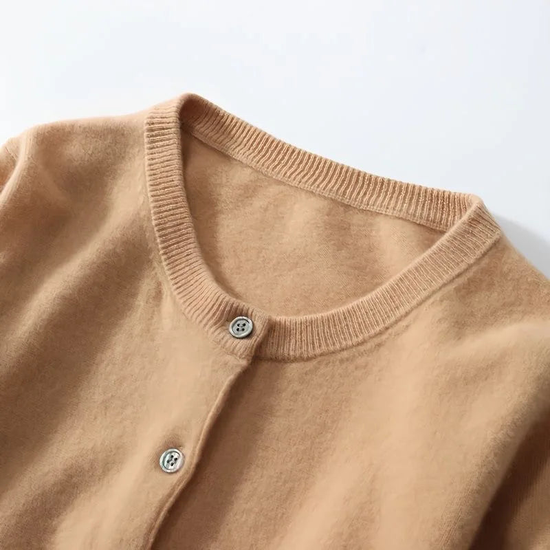 Women Cardigans Sweater O-neck