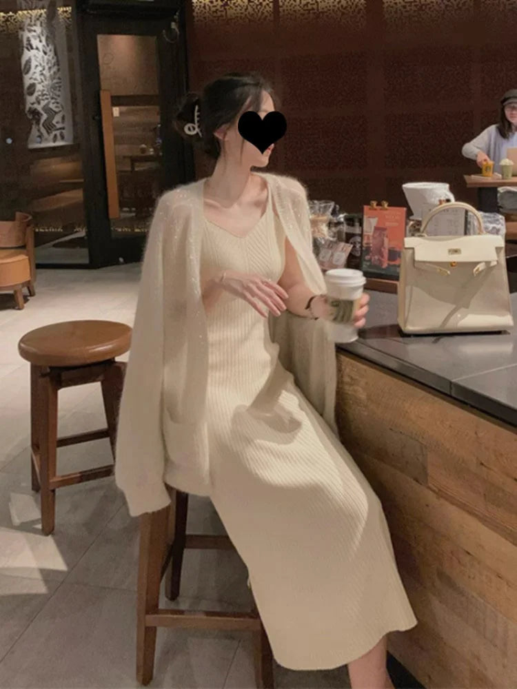 Women's Spring Mid-length Sweater Coat