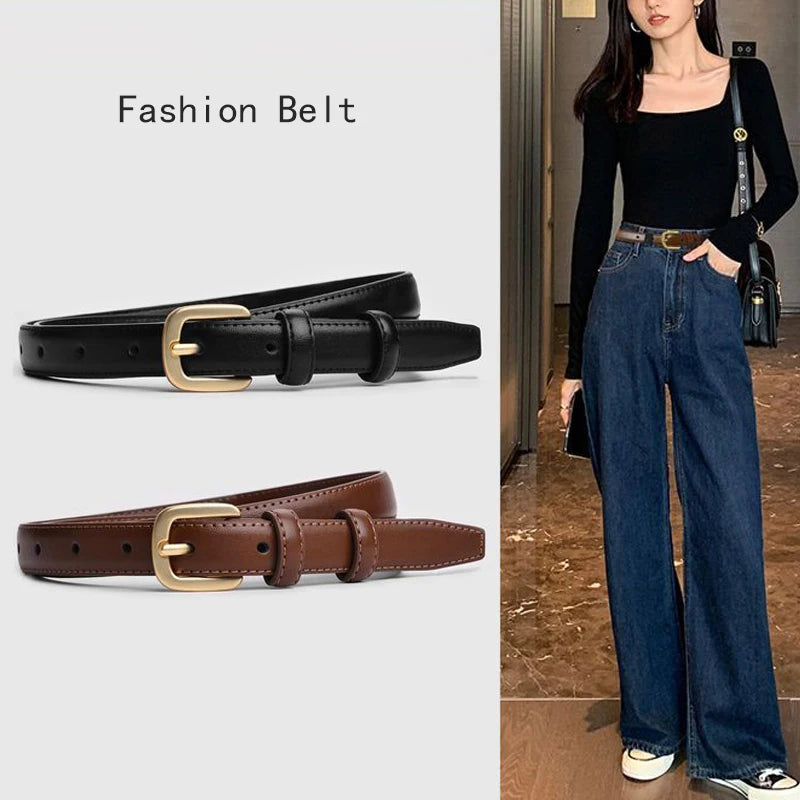 Classic Black Belt For Women's
