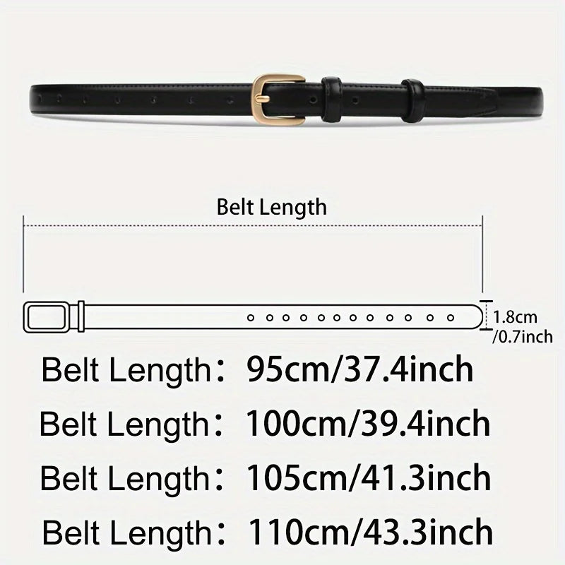 Classic Black Belt For Women's