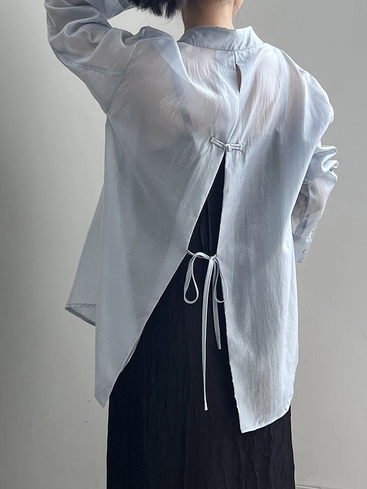 Women's Shirt Lapel Single Breasted Loose