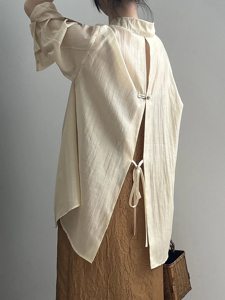 Women's Shirt Lapel Single Breasted Loose