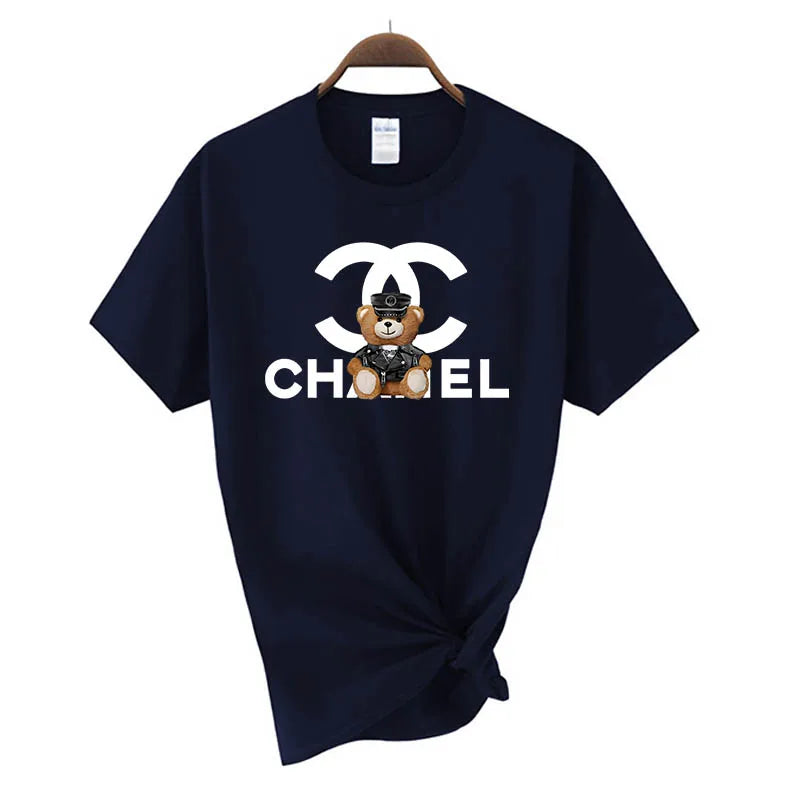 Women's Fashion T-shirt Cotton Short-sleeved O-Neck Top