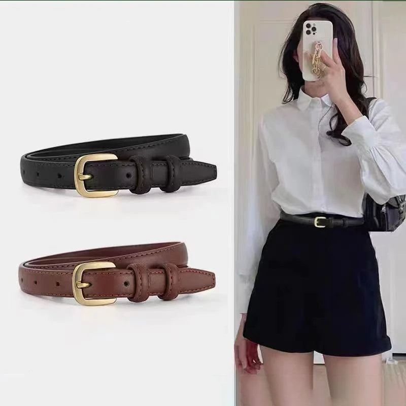 Classic Black Belt For Women's