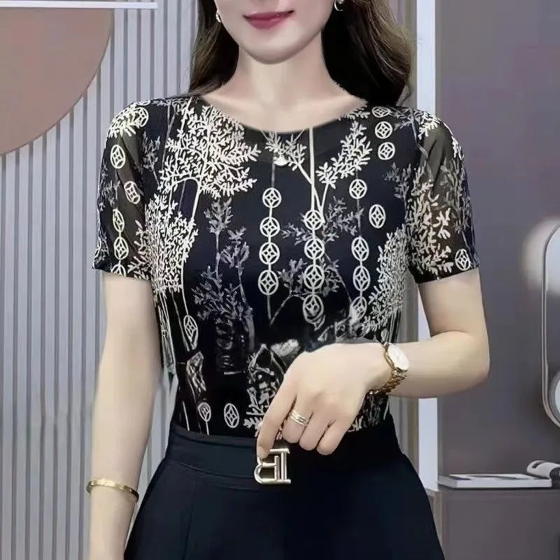 Women's Clothing Round Neck Streetwear Tops