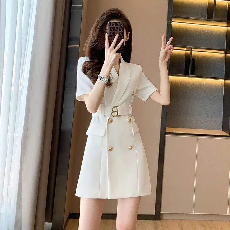 New Fashion Temperament Women's Dress Niche Design Suit Skirt
