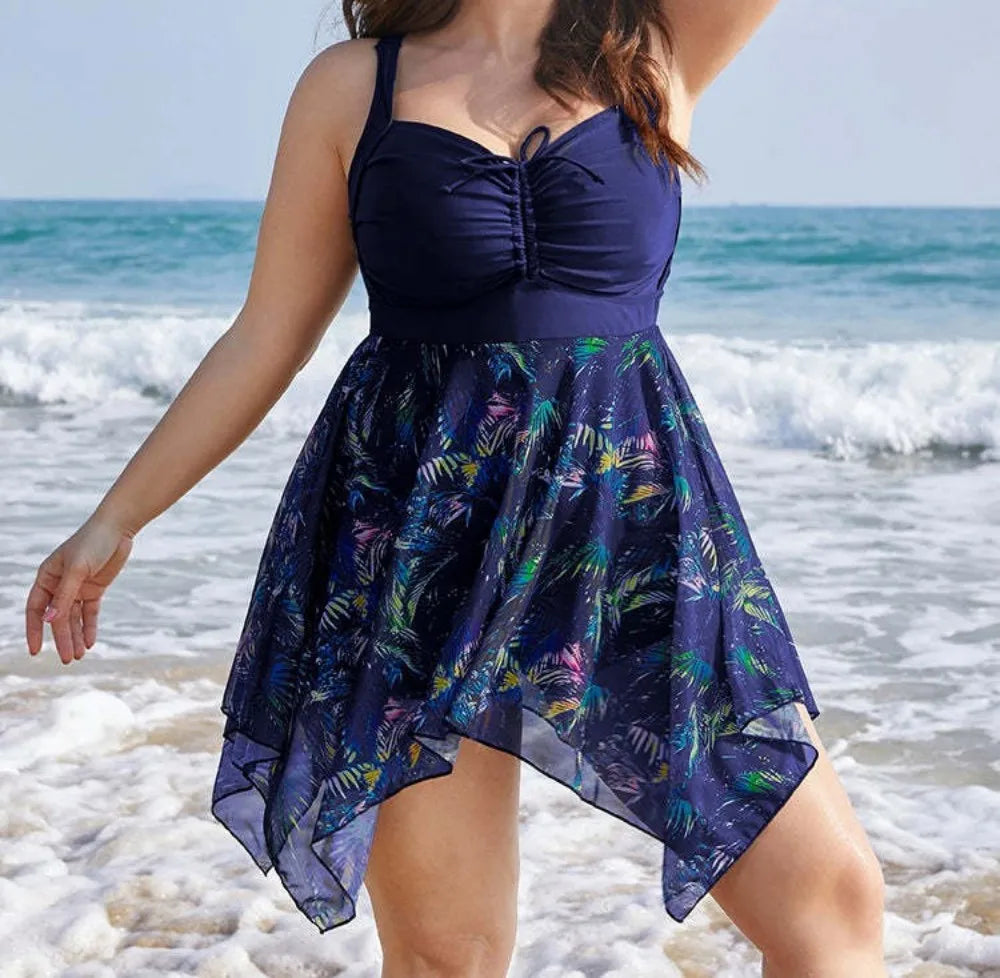 Women's Swimsuit Printed Elegant Beach Wear plus Size