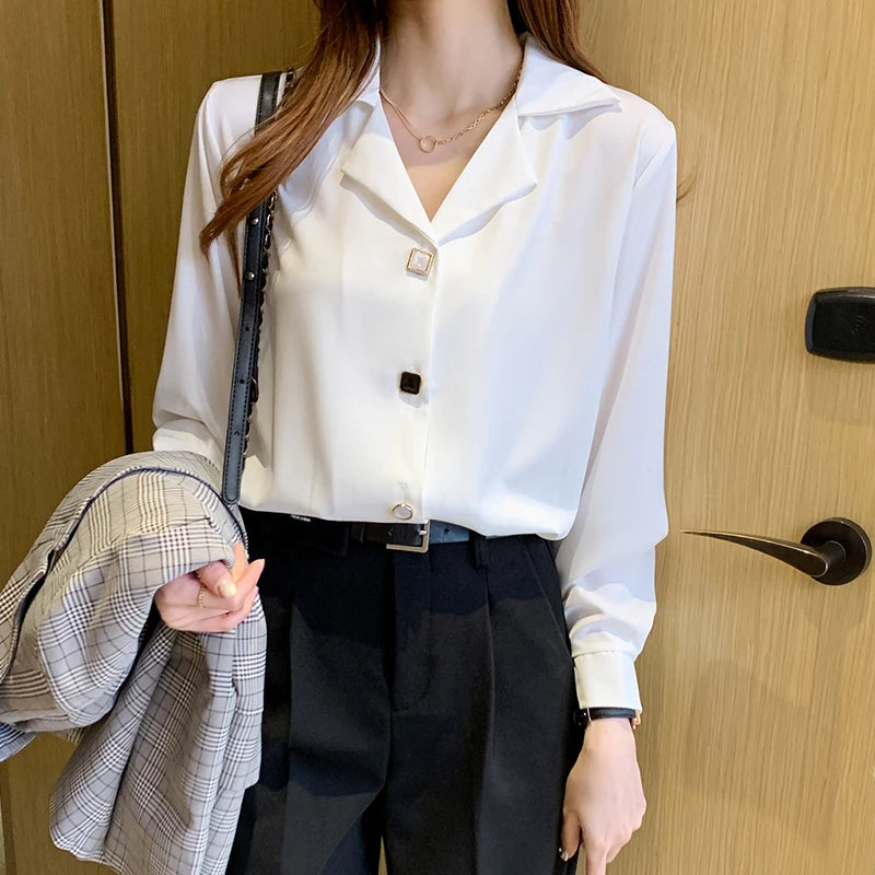 Women's Top Long Sleeve V-neck