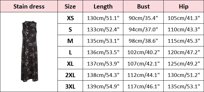 Women Autumn New Floral Printing Satin Dress