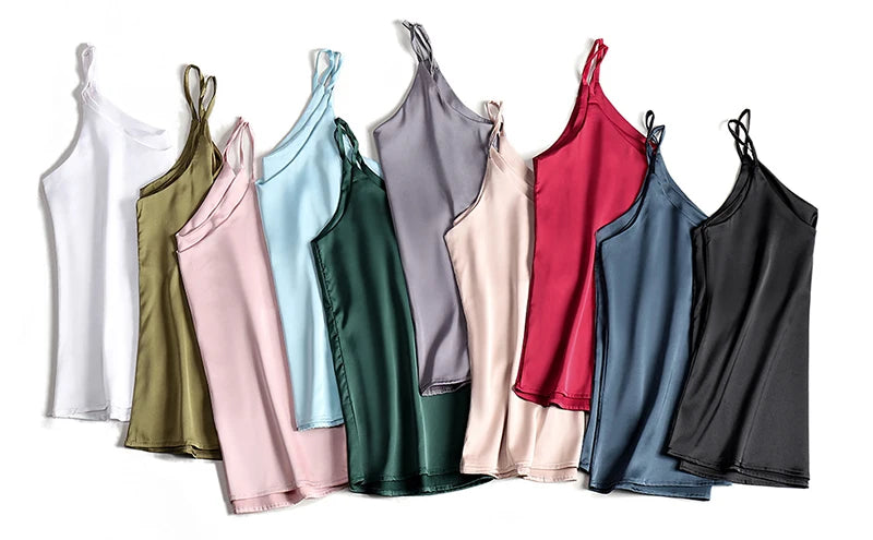 Spaghetti Strap Top Women Halter V Neck