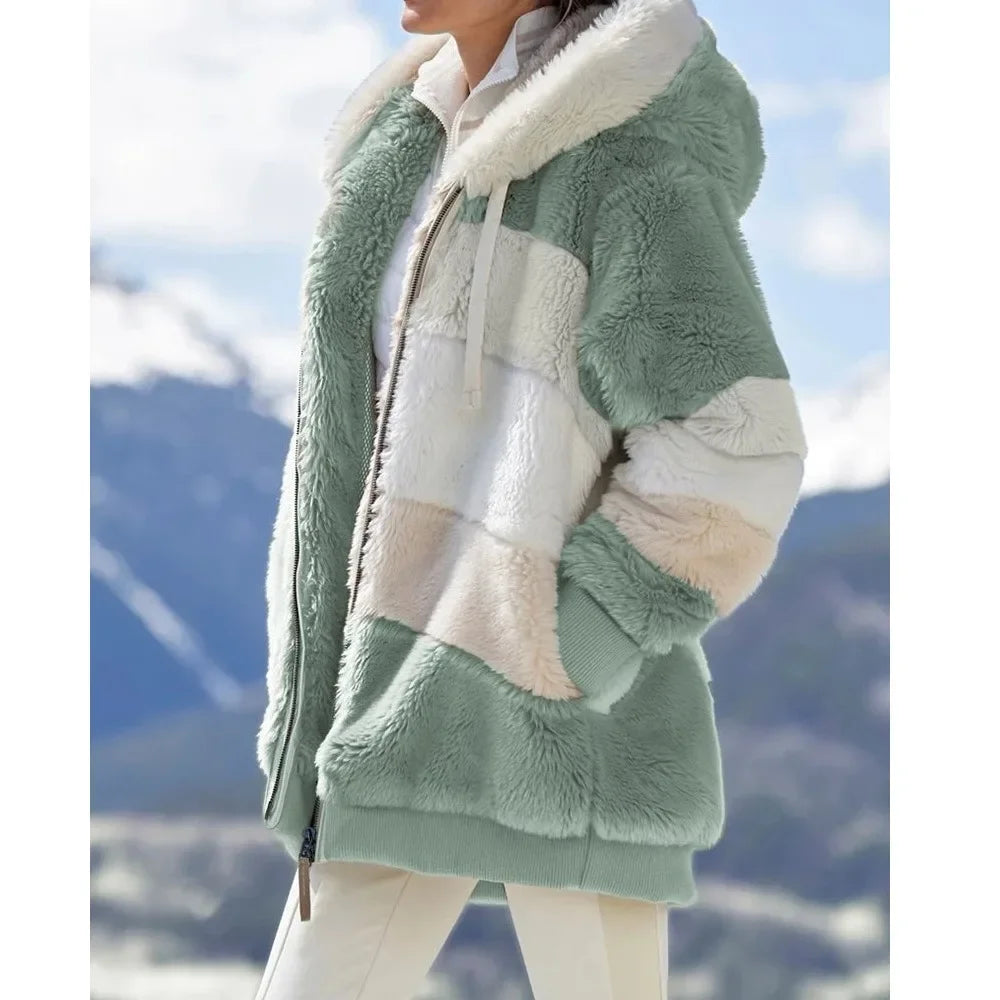 Women's Coat Hooded Zipper Ladies Jacket