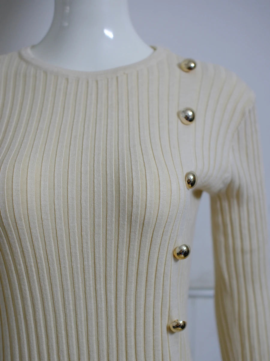 Warm Fashion Woman Elegant Clothing Sweater Dress