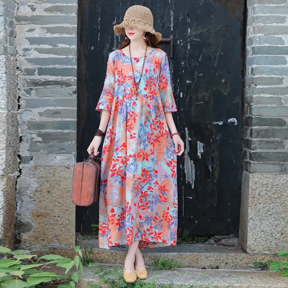 Women's Comfortable Loose Dress Ethnic Style