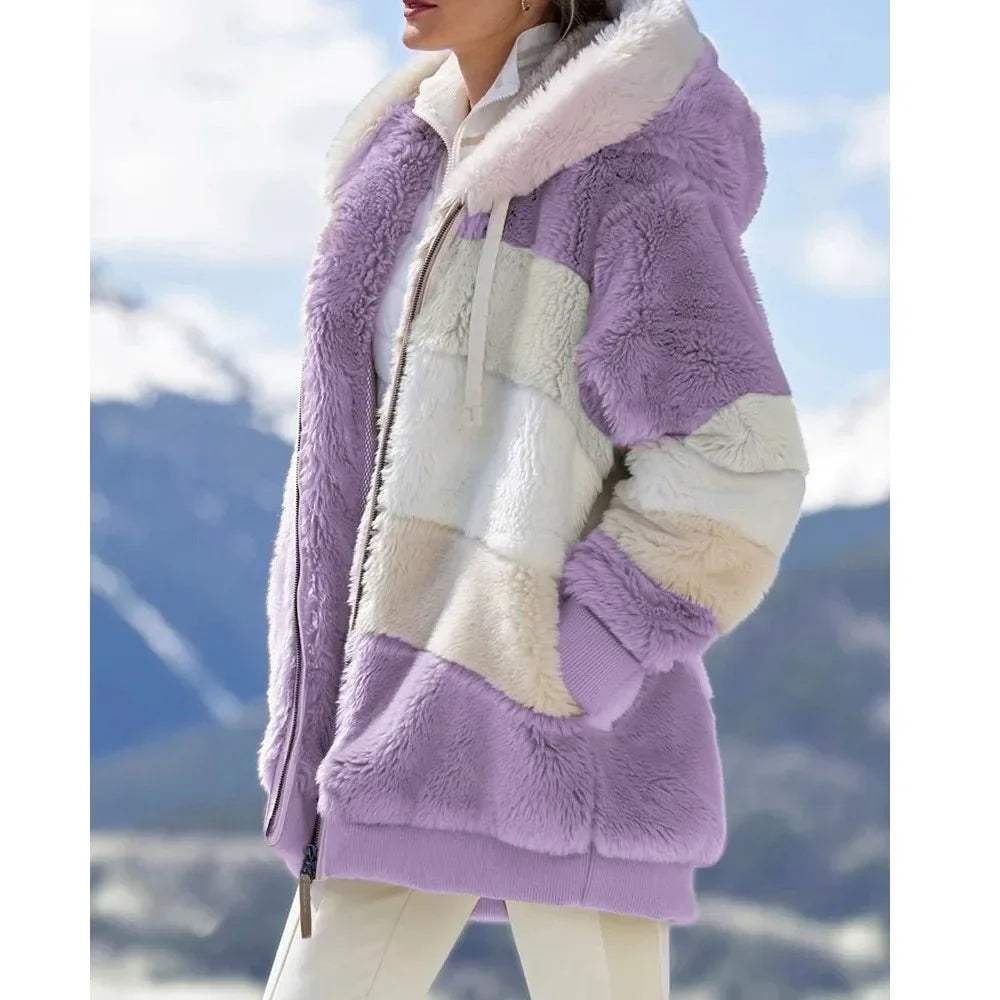 Women's Coat Hooded Zipper Ladies Jacket