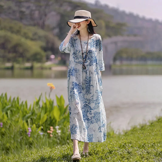 Women's Comfortable Loose Dress Ethnic Style